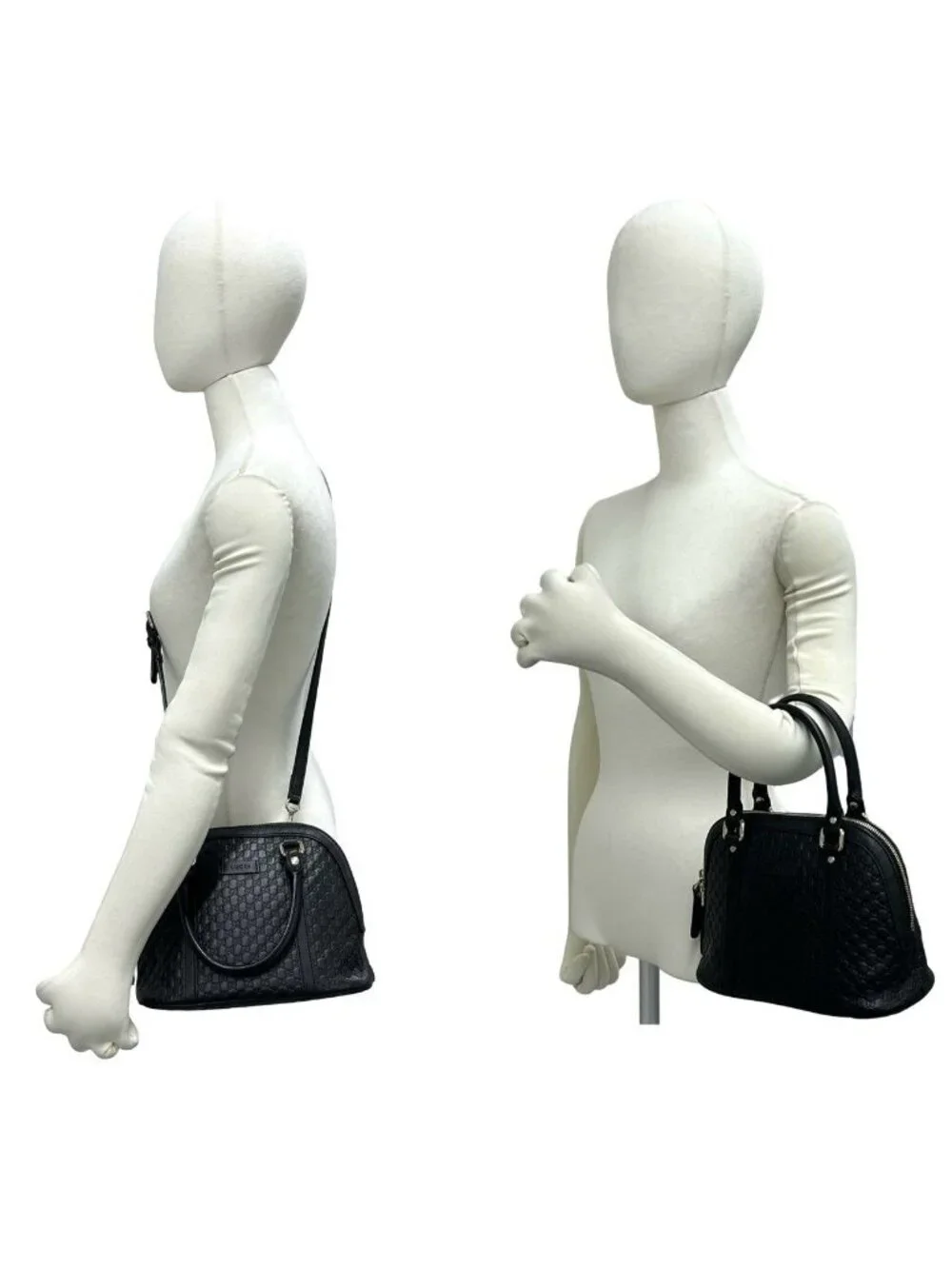 Gucci Micro Guccissima Leather 2-Way Shoulder Bag Mini Black